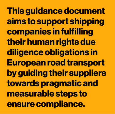 This guidance document aims to support shipping companies in fulfilling their human rights due diligence obligations ...