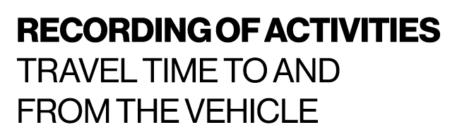 Recording of Activities Travel Time to and from the Vehicle