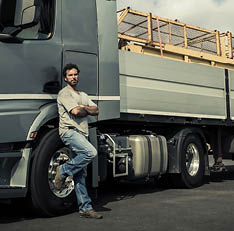 Portrait of a truck driver