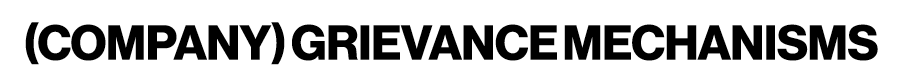 (company) grievance mechanisms